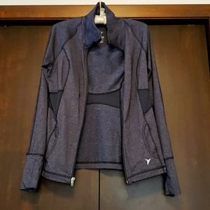 Gray zip athletic jacket